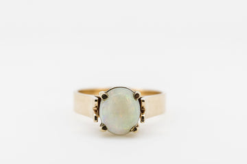 CUSTOM MADE 10CT GOLD AND OPAL RING