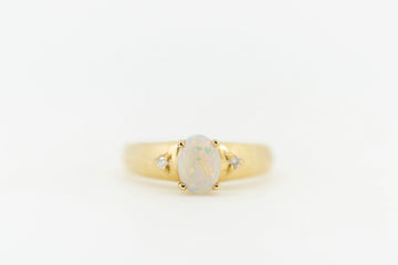 14ct Yellow Gold Opal Ring #8362