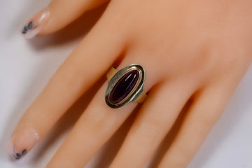 14ct Yellow Gold Amethyst Ring #8364