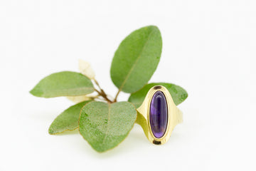 14ct Yellow Gold Amethyst Ring #8364