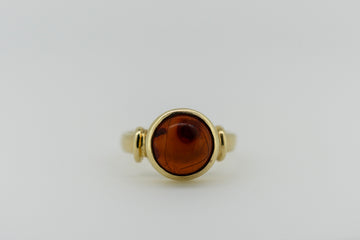 9ct Yellow Gold Bezel Set Carnelian Agate #9360