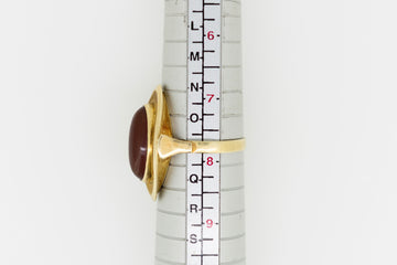 14ct Yellow Gold Coral Ring #9374