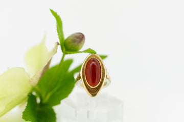 14ct Yellow Gold Coral Ring #9374