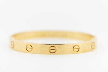 18 ct Yellow Gold Cartier Classic Model Love Bracelet / Bangle With Original Box  #97321