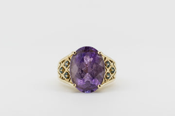 14ct Gold and Amethyst Cocktail Ring