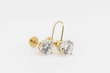 14CT GOLD AND DIAMOND EARRINGS