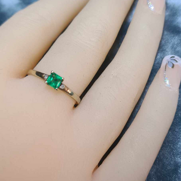 9ct Gold Ring with Byron Emerald #1139