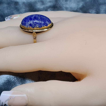 14ct Gold Ring with Lapis Lazuli Stone REF#27183