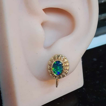 9ct gold and opal earrings custom made #27615