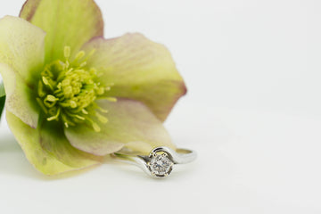 18ct White Gold Solitaire Diamond Ring #WGD3294