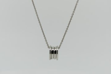 18ct White Gold BVLGARI Pendant and Chain #9366