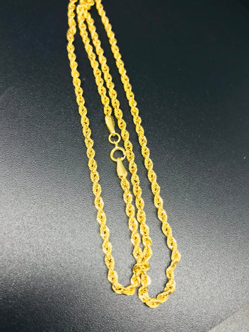 8ct Yellow Gold Rope Chain 1202