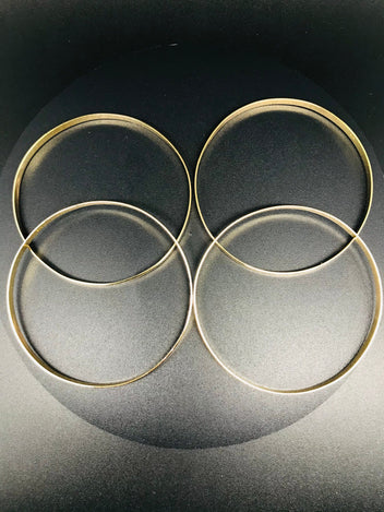 22ct Gold Flat Bangles - FOUR BANGLES 1200