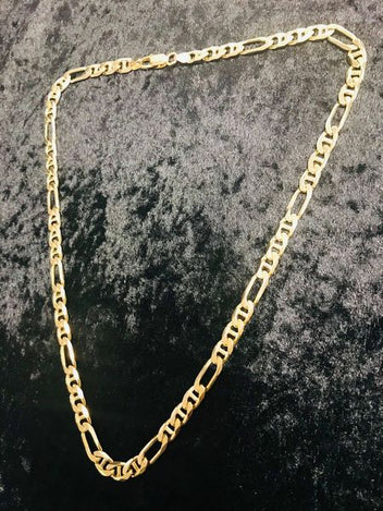 Solid 9ct gold Necklace 3-1 Figero Anchor Chain 1014