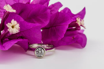 18ct White Gold Ring with .53ct Diamond #1022D
