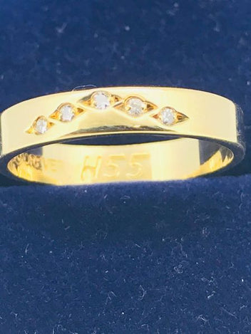 18ct Gold Ring Diamond Wedder 1047