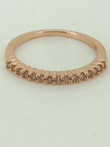 9ct Rose Gold Diamond Ring 1075