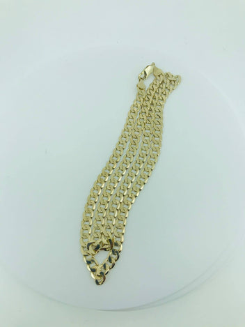 9ct Solid Gold Italian made diamond cut curb Chain