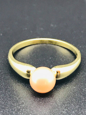 9ct Gold Pearl Ring 1141