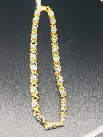 9ct Gold and Cubic zirconia Bracelet 1150