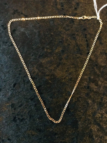 9ct Yellow Gold Necklace Diamond Cut Curb Chain 1151