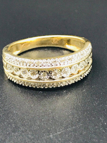 9ct Gold Diamond Ring 1155