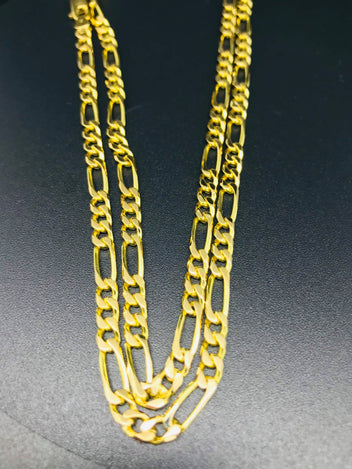 Solid 9ct Gold 3-1 Figaro Chain 1163