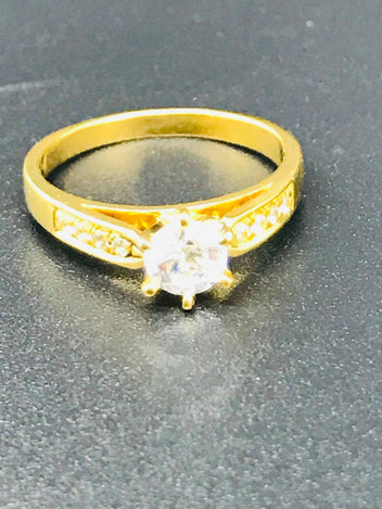 21ct Gold CZ Ring 1172