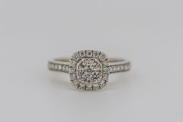 9ct white gold diamond ring 1299