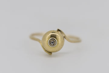 14ct solid yellow gold Steam Punk ring