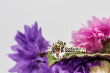 18ct Rose Gold, Morganite and Diamond Ring #25717
