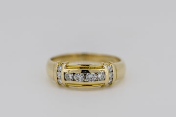 18ct solid gold and diamond ring