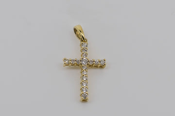 Sparkly 18ct diamond cross pendant