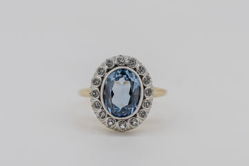 10ct Yellow Gold with Synthetic Blue Spinel and White Spinel #25961