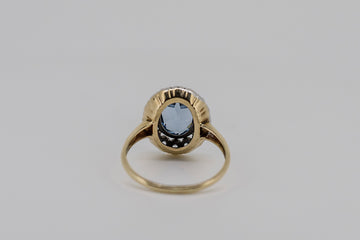 10ct Yellow Gold with Synthetic Blue Spinel and White Spinel #25961