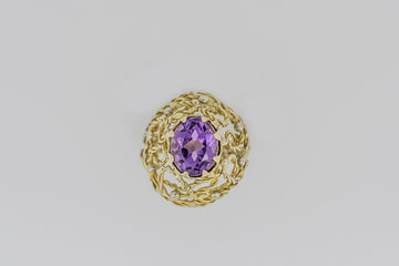 18CT GOLD CUSTOM RING WITH STONE