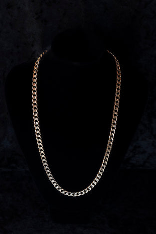 9CT SOLID GOLD NECKLACE, CURB LINK CHAIN