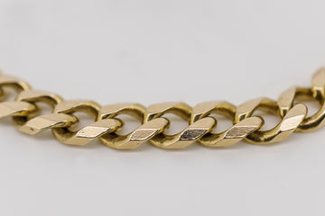 9CT SOLID GOLD NECKLACE, CURB LINK CHAIN