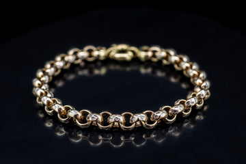 9ct gold and silver filled bracelet