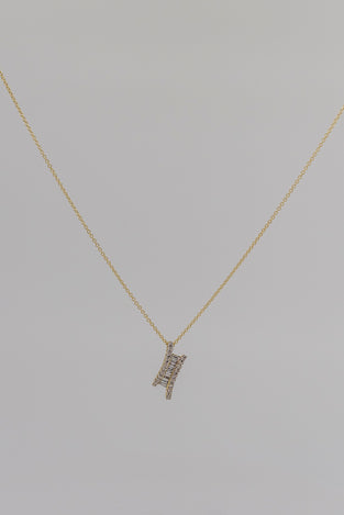 18ct gold Italian made chain with 18ct gold and diamond pendant