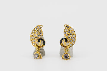 22CT GOLD AND DIAMOND EARRINGS