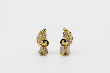 22CT GOLD AND DIAMOND EARRINGS