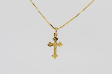 22CT YELLOW GOLD CHAIN AND CROSS