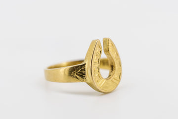 21CT GOLD HORSE SHOE RING