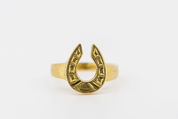 21CT GOLD HORSE SHOE RING