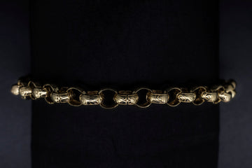 9ct yellow gold padlock bracelet