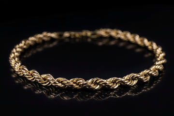 9CT GOLD ROPE BRACELET