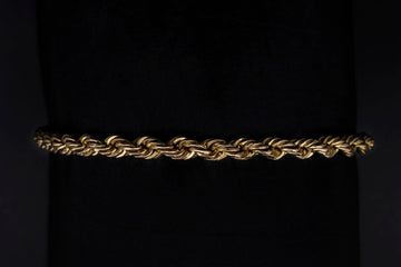 9CT GOLD ROPE BRACELET