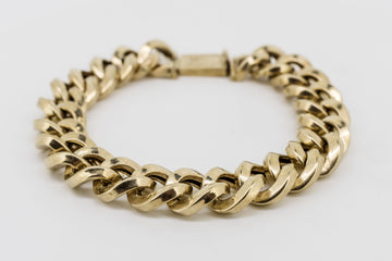 9CT GOLD BRACELET WITH HOLLOW LINKS