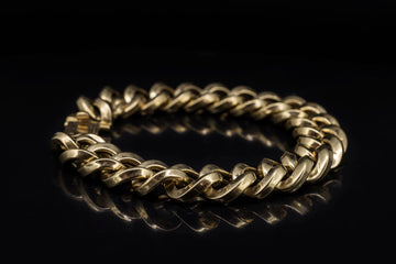 9CT GOLD BRACELET WITH HOLLOW LINKS